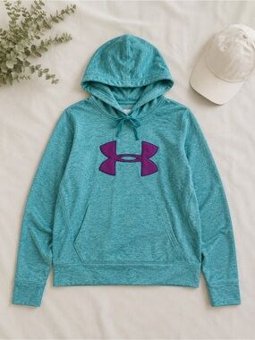 Under Armour cold gear storm Teal Hoodie with Purple Logo